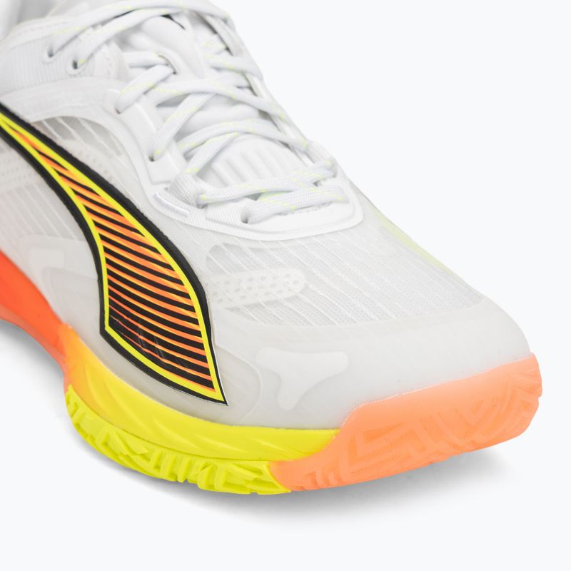 Încălțăminte de handbal PUMA Accelerate Nitro SQD 4 Game On puma white/glowing red/ultra blue 7