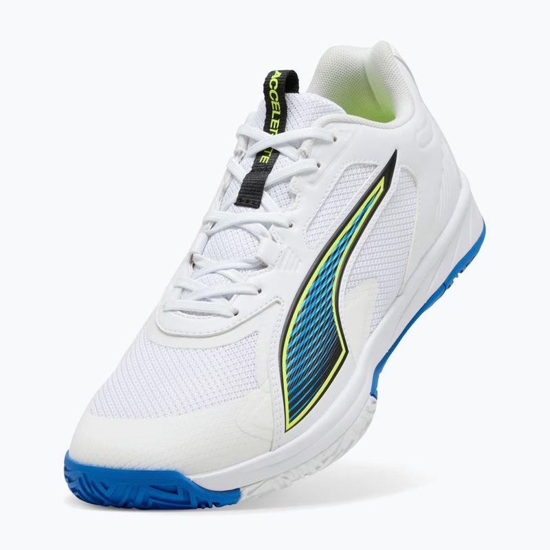 Încălțăminte de handbal PUMA Accelerate Turbo 4 Game On puma white/glowing red/ultra blue 10