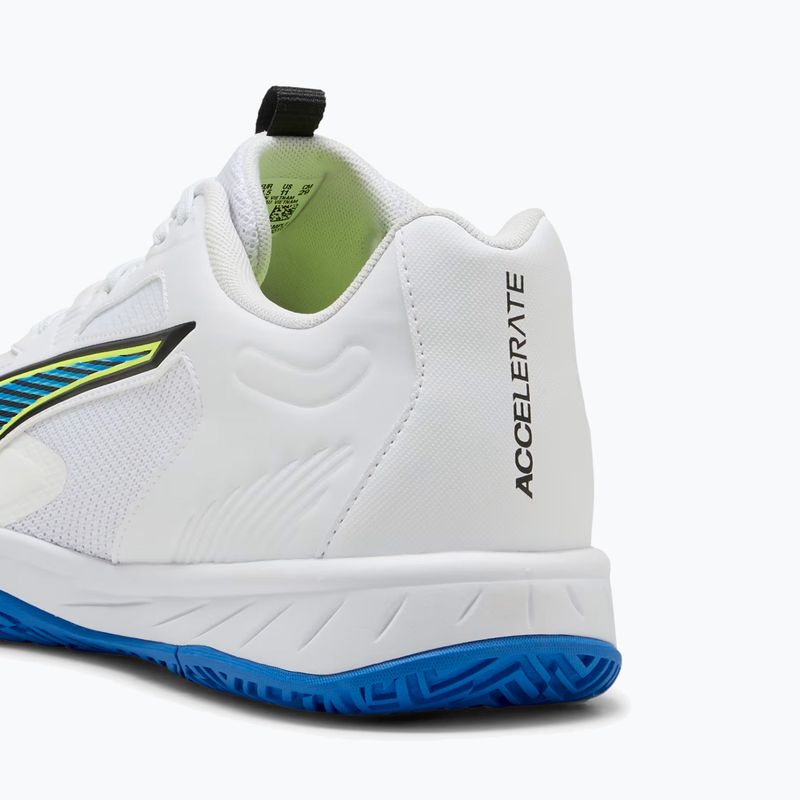 Încălțăminte de handbal PUMA Accelerate Turbo 4 Game On puma white/glowing red/ultra blue 13