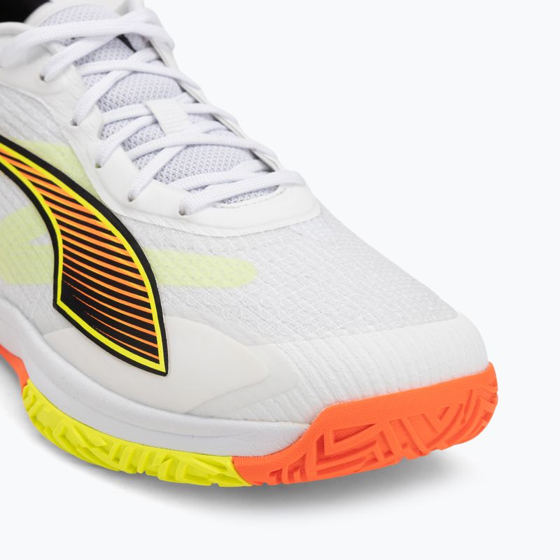 Încălțăminte de handbal PUMA Accelerate Turbo 4 Game On puma white/glowing red/ultra blue 7
