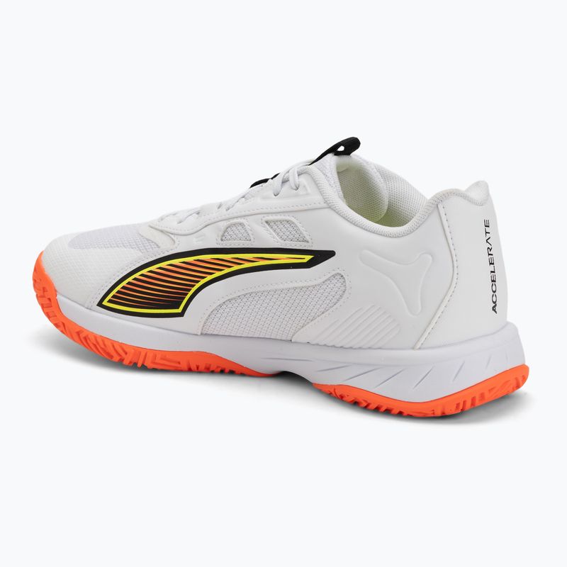Încălțăminte de handbal PUMA Accelerate Pro 4 Game On puma white/glowing red/ultra blue 3