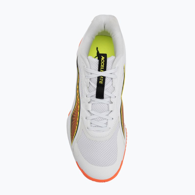 Încălțăminte de handbal PUMA Accelerate Pro 4 Game On puma white/glowing red/ultra blue 5