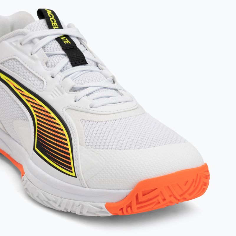 Încălțăminte de handbal PUMA Accelerate Pro 4 Game On puma white/glowing red/ultra blue 7