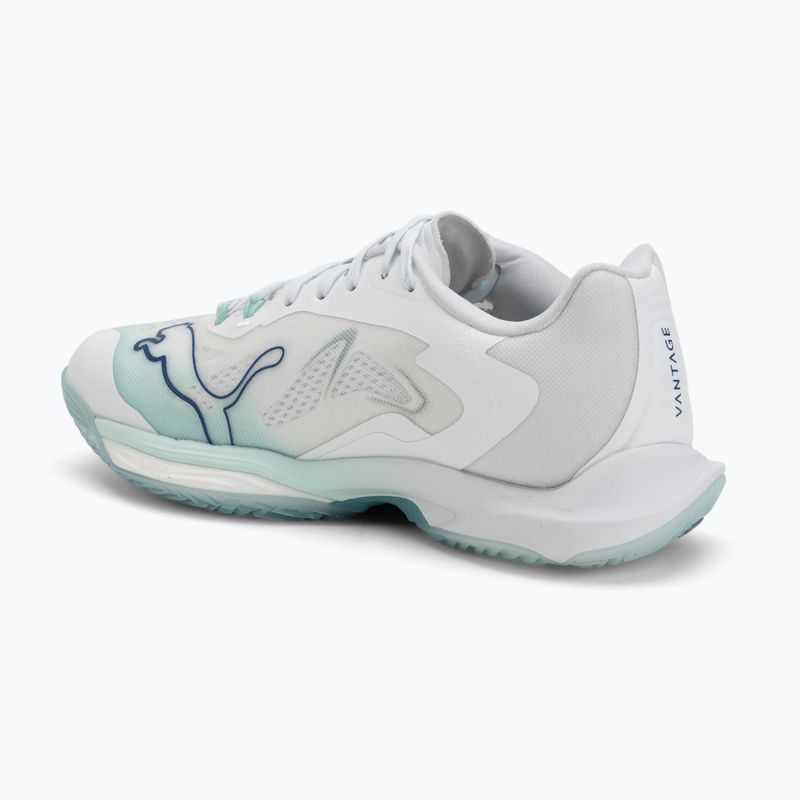Încălțăminte de handbal pentru femei PUMA Vantage Nitro Game On puma white/baltic blue/fresh water 3