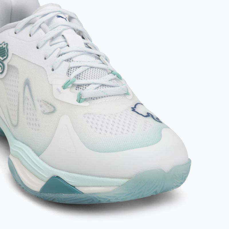 Încălțăminte de handbal pentru femei PUMA Vantage Nitro Game On puma white/baltic blue/fresh water 7