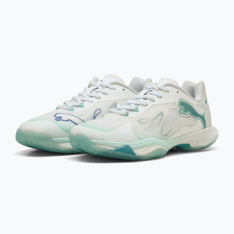 Încălțăminte de handbal pentru femei PUMA Vantage Nitro Game On puma white/baltic blue/fresh water 11