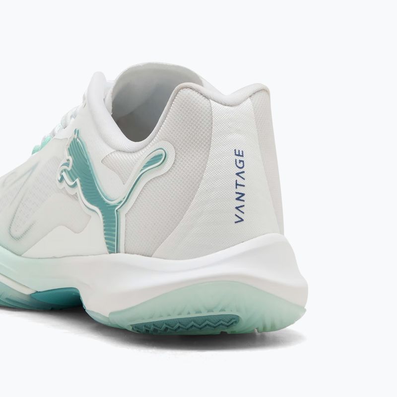 Încălțăminte de handbal pentru femei PUMA Vantage Nitro Game On puma white/baltic blue/fresh water 13