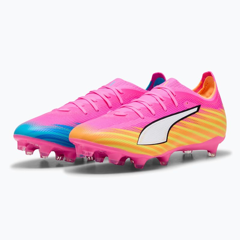 Încălțăminte de fotbal PUMA Ultra 6 Match FG/AG poison pink/puma white/sun stream/bright aqua/puma black 3