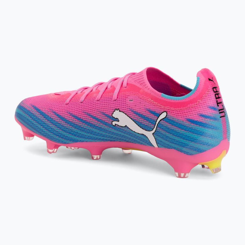 Încălțăminte de fotbal PUMA Ultra 6 Pro FG/AG poison pink/puma white/sunstream/bright aqua/puma black 3