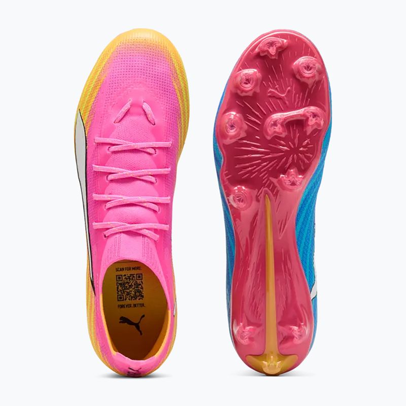 Încălțăminte de fotbal PUMA Ultra 6 Pro FG/AG poison pink/puma white/sunstream/bright aqua/puma black 5