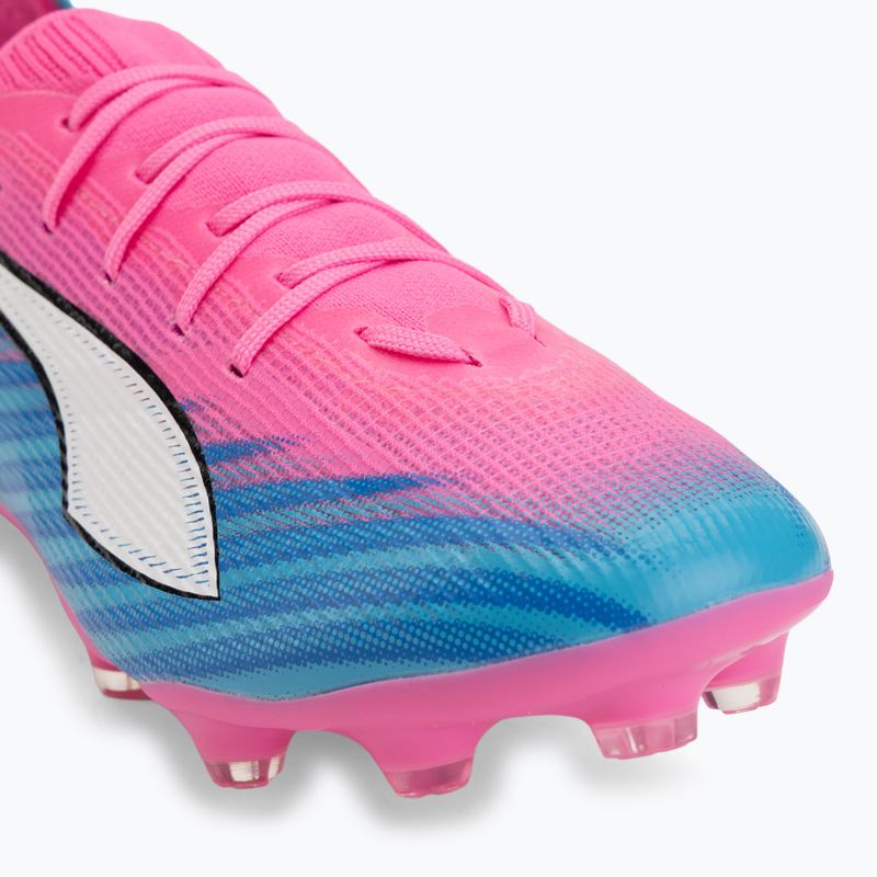 Încălțăminte de fotbal pentru copii PUMA Ultra 6 Pro Jr FG/AG poison pink/puma white/sunstream/bright aqua/puma black 7