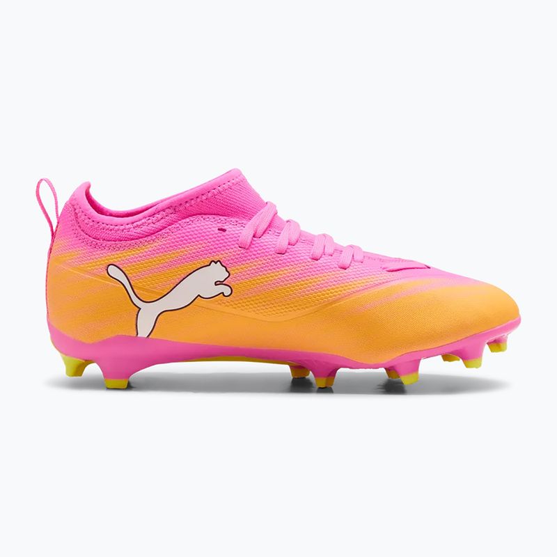 Încălțăminte de fotbal pentru copii PUMA Ultra 6 Match FG/AG Jr poison pink/puma white/sun stream/bright aqua/puma black 2