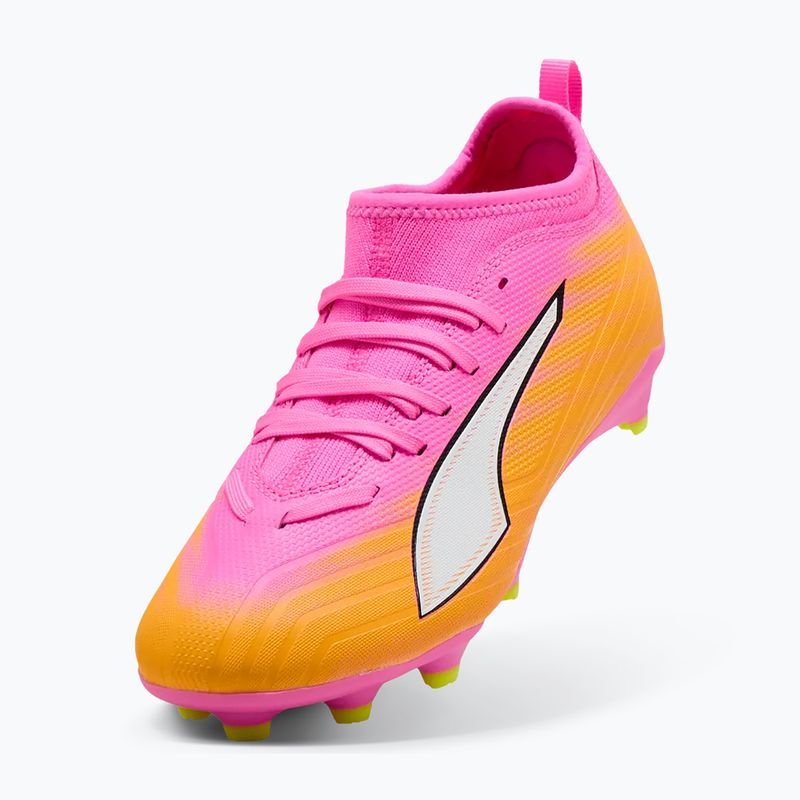 Încălțăminte de fotbal pentru copii PUMA Ultra 6 Match FG/AG Jr poison pink/puma white/sun stream/bright aqua/puma black 4