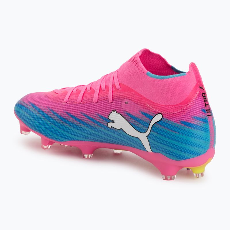Încălțăminte de fotbal PUMA Ultra 6 Match + FG/AG poison pink/puma white/sun stream/bright aqua/puma black 3