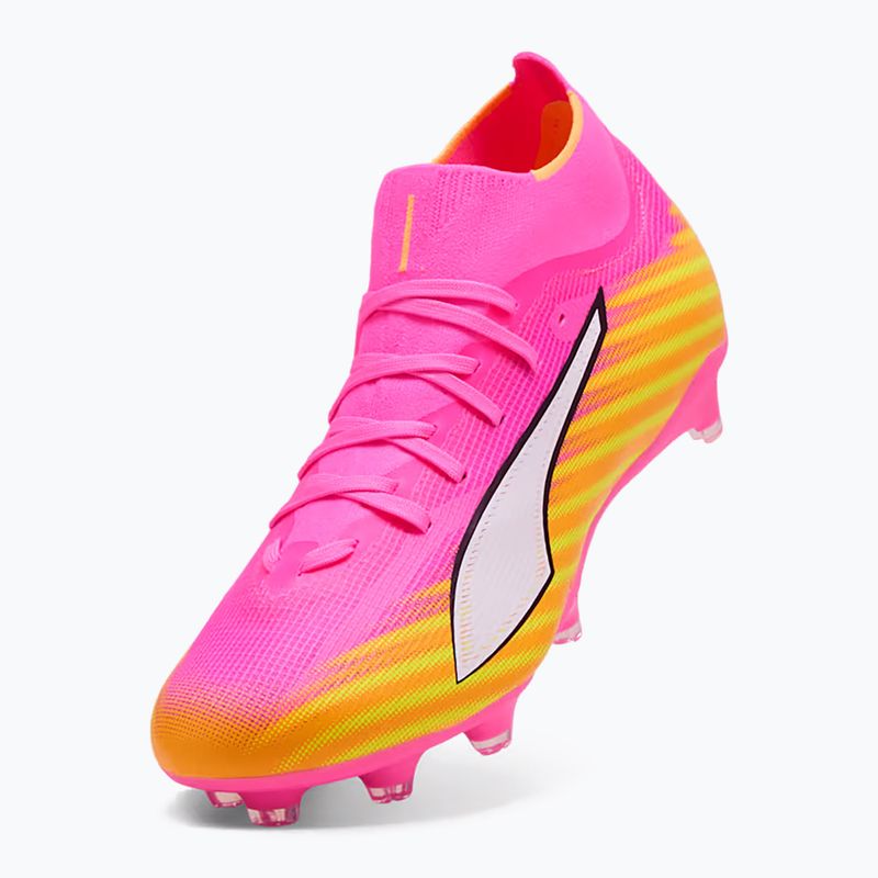 Încălțăminte de fotbal PUMA Ultra 6 Match + FG/AG poison pink/puma white/sun stream/bright aqua/puma black 3