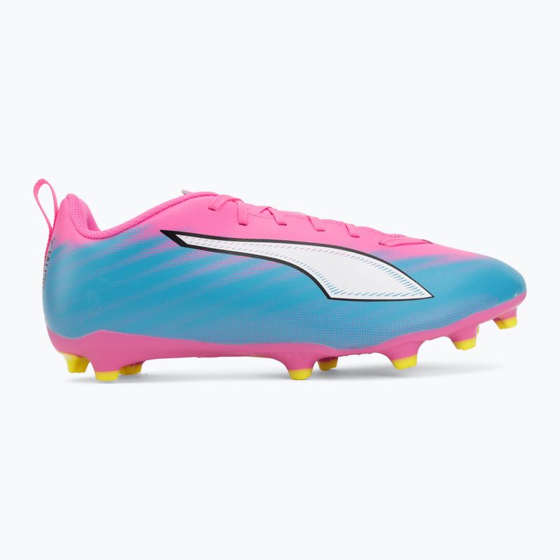 Încălțăminte de fotbal pentru copii PUMA Ultra 6 Play FG/AG Jr poison pink/puma white/sun stream/bright aqua/puma black 2