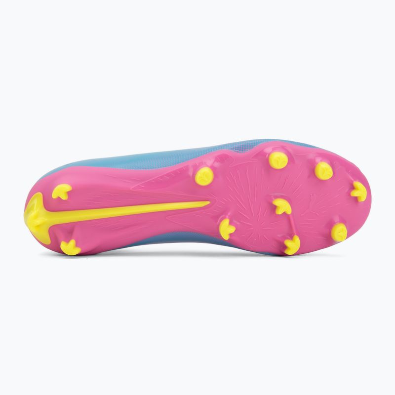Încălțăminte de fotbal pentru copii PUMA Ultra 6 Play FG/AG Jr poison pink/puma white/sun stream/bright aqua/puma black 4