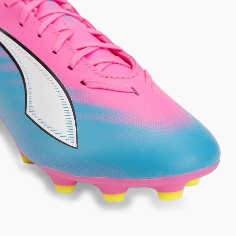 Încălțăminte de fotbal pentru copii PUMA Ultra 6 Play FG/AG Jr poison pink/puma white/sun stream/bright aqua/puma black 7