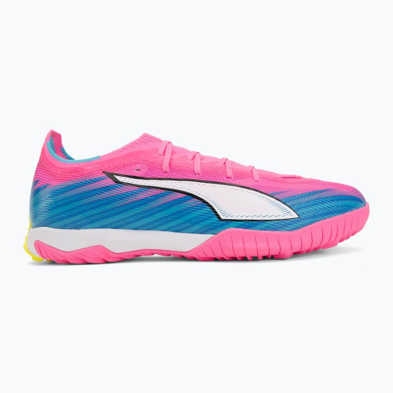 Încălțăminte de fotbal PUMA Ultra 6 Match TT poison pink/puma white/sun stream/bright aqua/puma black 2