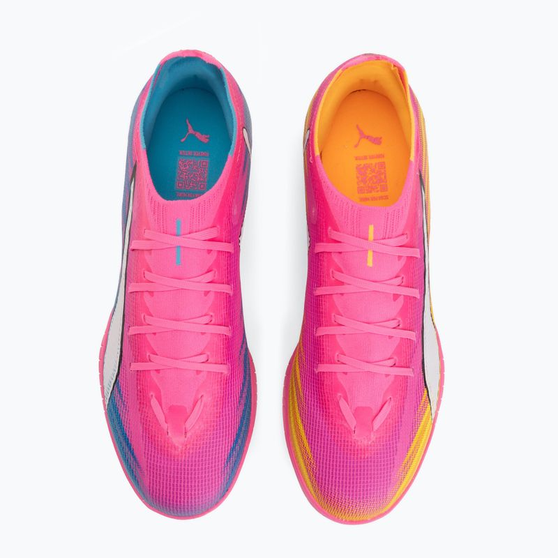Încălțăminte de fotbal PUMA Ultra 6 Match TT poison pink/puma white/sun stream/bright aqua/puma black 5