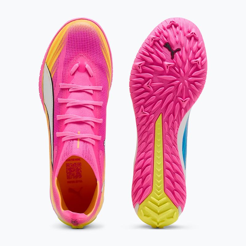 Încălțăminte de fotbal PUMA Ultra 6 Match TT poison pink/puma white/sun stream/bright aqua/puma black 3