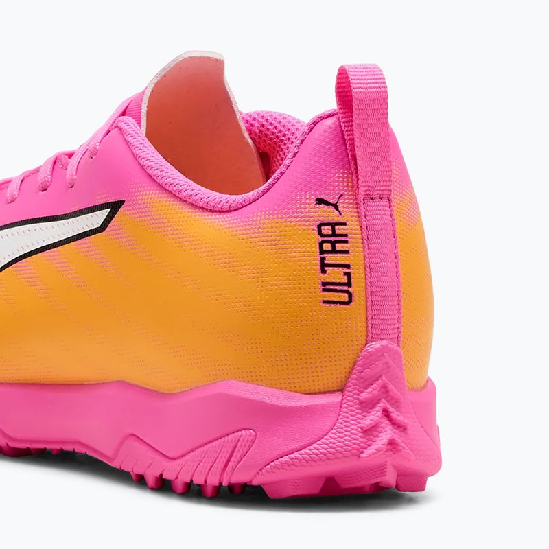 Încălțăminte de fotbal pentru copii PUMA Ultra 6 Play TT Jr poison pink/puma white/sun stream/bright aqua/puma black 6