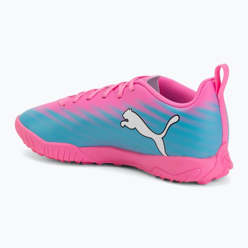 Încălțăminte de fotbal pentru copii PUMA Ultra 6 Play TT Jr poison pink/puma white/sun stream/bright aqua/puma black 3
