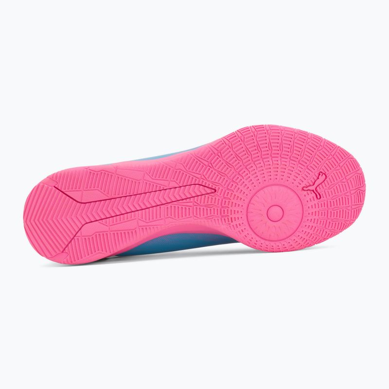 Încălțăminte de fotbal pentru copii PUMA Ultra 6 Play It Jr poison pink/puma wht/sun stream/bright aqua/puma blk 4