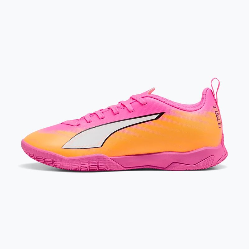 Încălțăminte de fotbal pentru copii PUMA Ultra 6 Play It Jr poison pink/puma wht/sun stream/bright aqua/puma blk 2