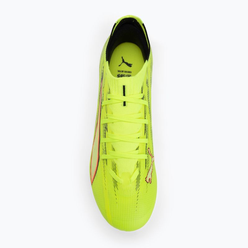 Încălțăminte de fotbal PUMA Ultra 6 Match FG/AG yellow alert/puma black/glowing red/lime squeeze 5