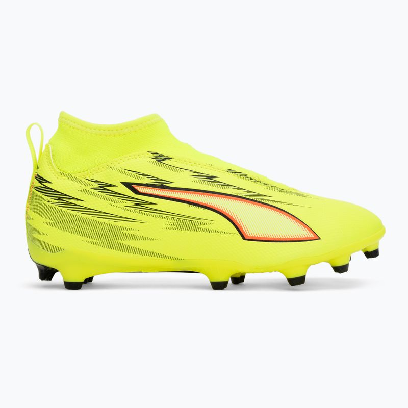 Încălțăminte de fotbal pentru copii PUMA Ultra 6 Match+ LL FG/AG Jr yellow alert/puma black/glowing red/lime squeeze 2