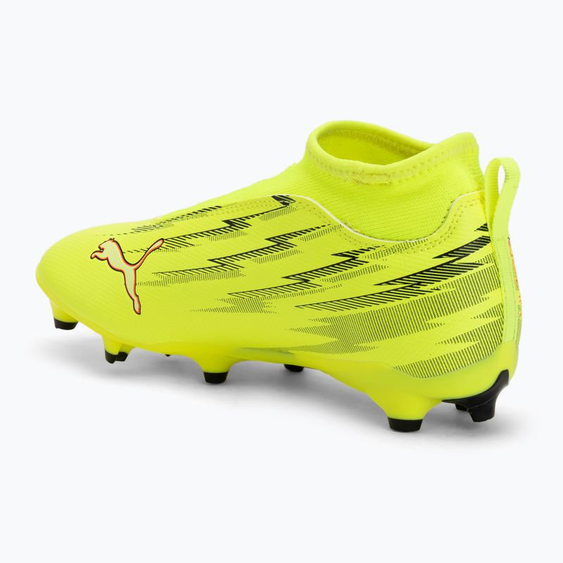Încălțăminte de fotbal pentru copii PUMA Ultra 6 Match+ LL FG/AG Jr yellow alert/puma black/glowing red/lime squeeze 3
