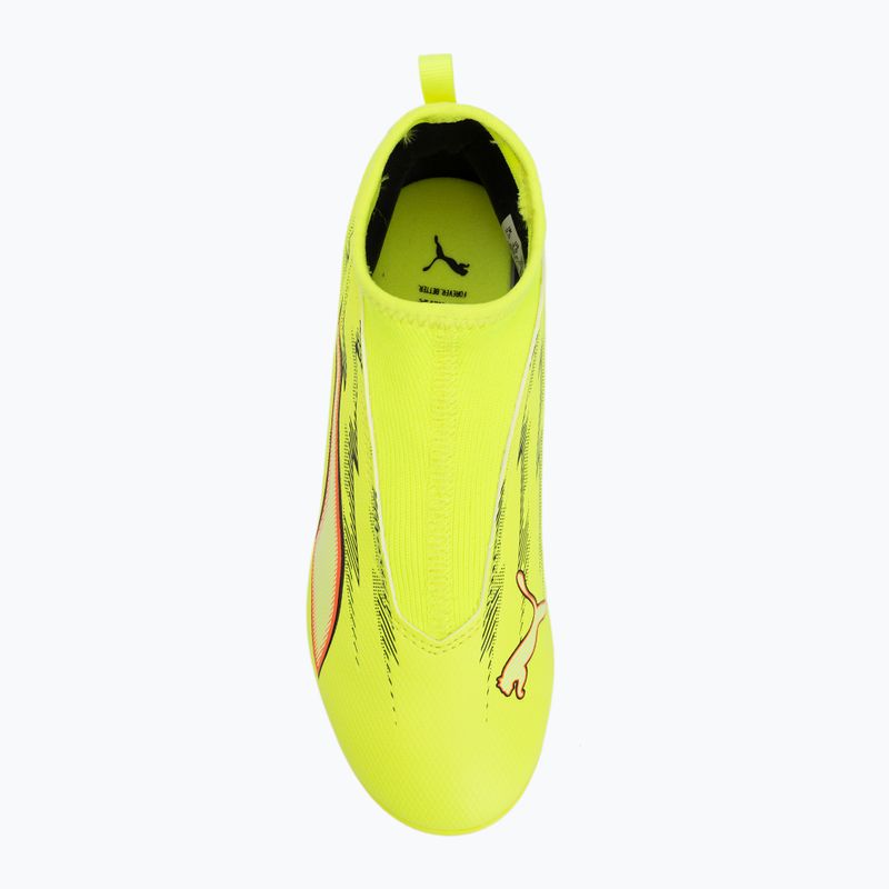 Încălțăminte de fotbal pentru copii PUMA Ultra 6 Match+ LL FG/AG Jr yellow alert/puma black/glowing red/lime squeeze 5