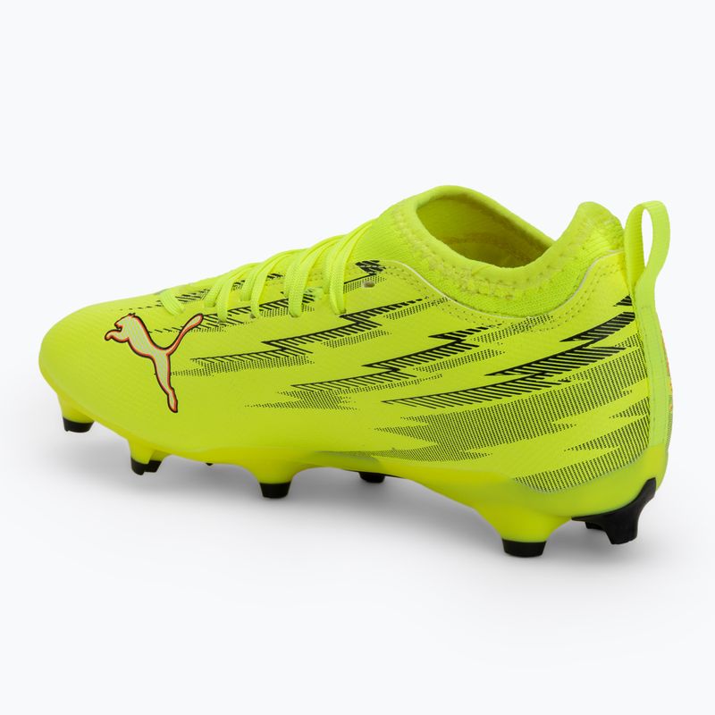 Încălțăminte de fotbal pentru copii PUMA Ultra 6 Match FG/AG Jr yellow alert/puma black/glowing red/lime squeeze 3