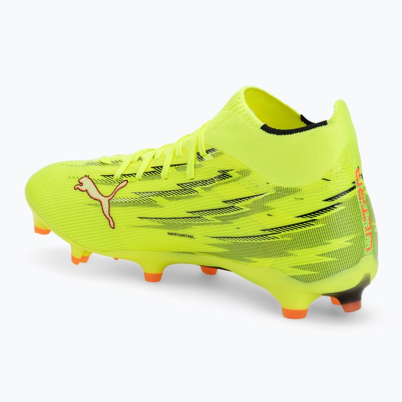 Încălțăminte de fotbal PUMA Ultra 6 Match + FG/AG yellow alert/puma black/glowing red/lime squeeze 3