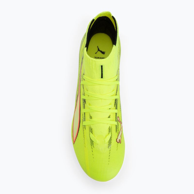 Încălțăminte de fotbal PUMA Ultra 6 Match + FG/AG yellow alert/puma black/glowing red/lime squeeze 5