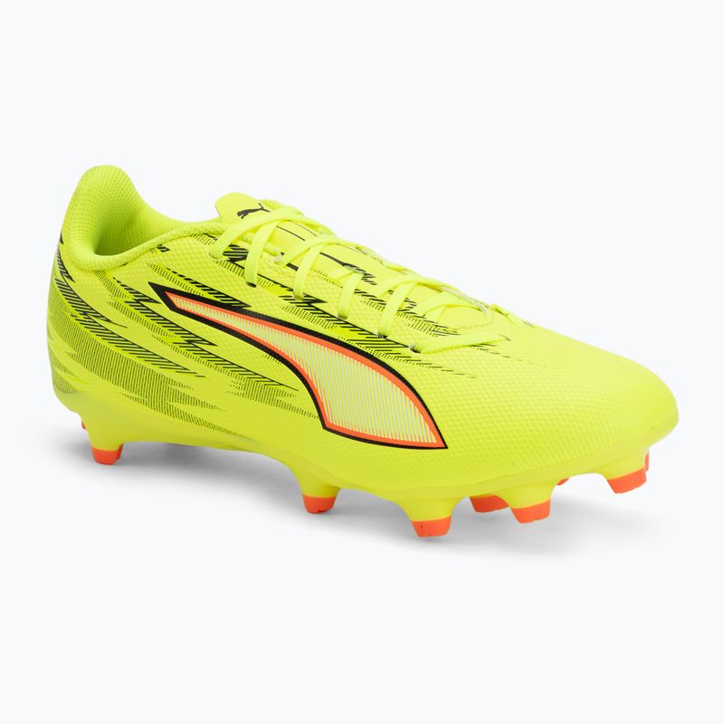 Încălțăminte de fotbal PUMA Ultra 6 Play FG/AG yellow alert/puma black/glowing red/lime squeeze