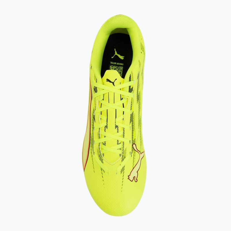 Încălțăminte de fotbal PUMA Ultra 6 Play FG/AG yellow alert/puma black/glowing red/lime squeeze 5