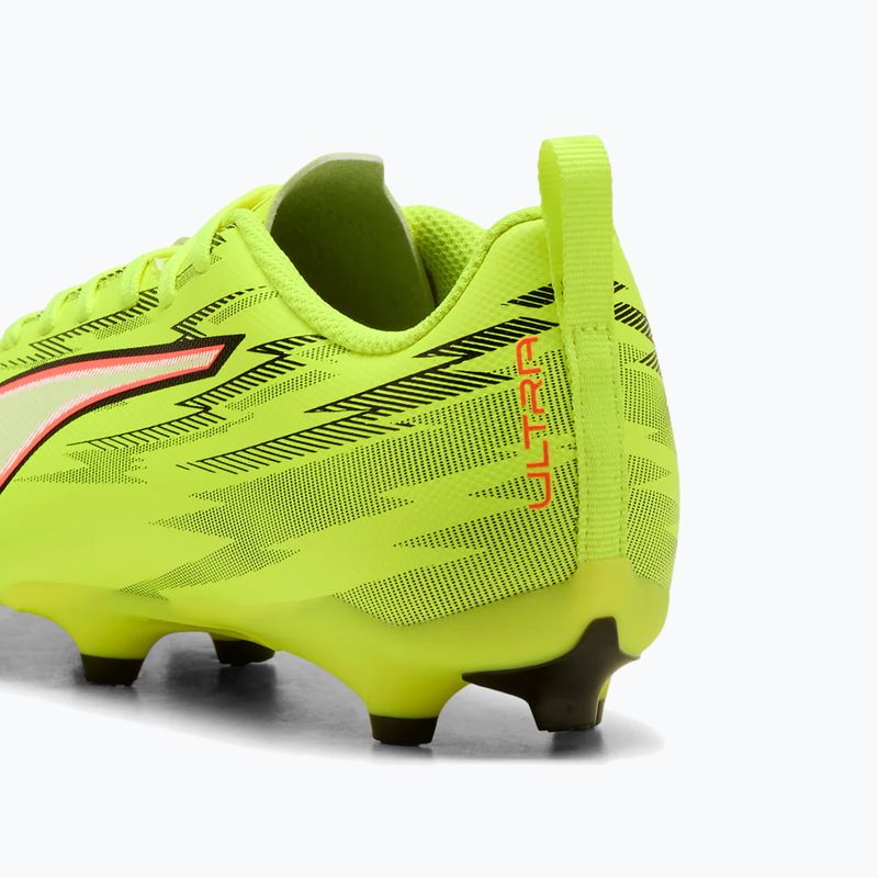 Încălțăminte de fotbal pentru copii PUMA Ultra 6 Play FG/AG Jr yellow alert/puma black/glowing red/lime squeeze 10