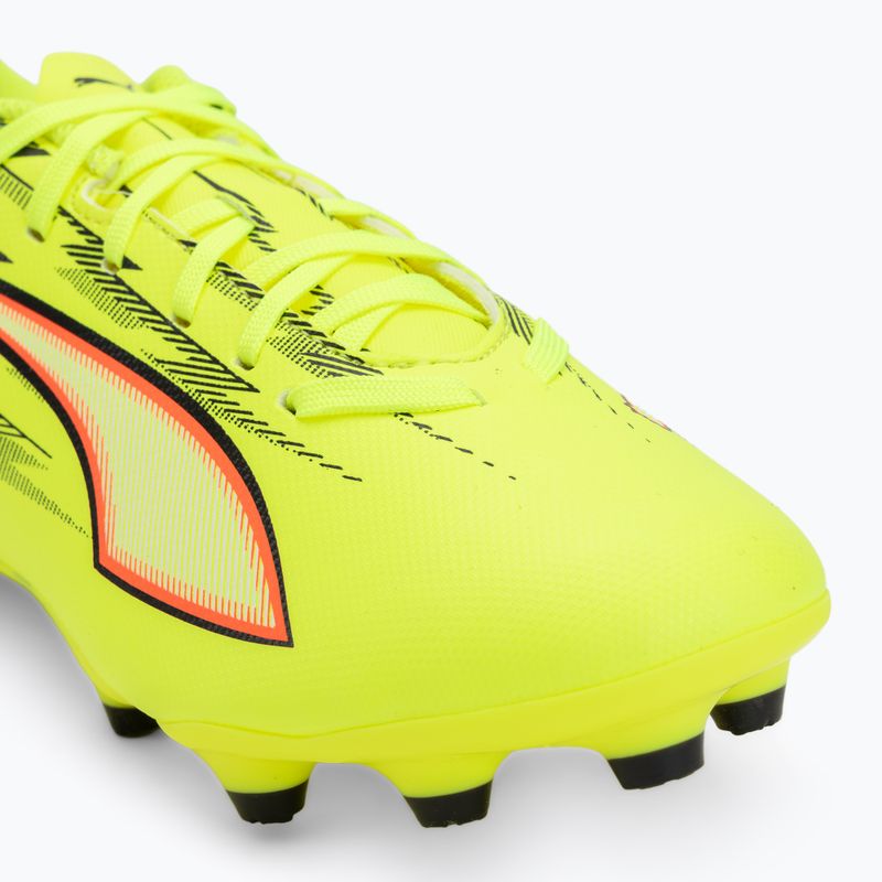 Încălțăminte de fotbal pentru copii PUMA Ultra 6 Play FG/AG Jr yellow alert/puma black/glowing red/lime squeeze 7