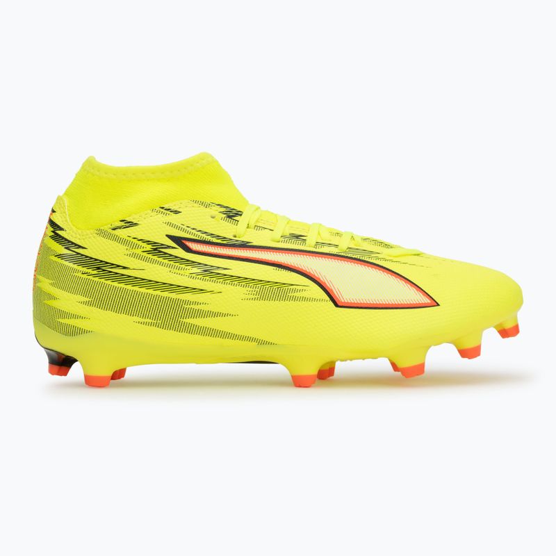 Încălțăminte de fotbal PUMA Ultra 6 Play+ FG/AG yellow alert/puma black/glowing red/lime squeeze 2