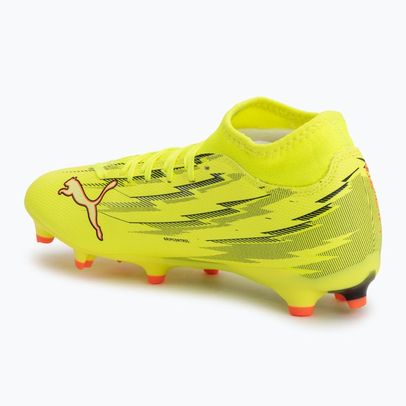 Încălțăminte de fotbal PUMA Ultra 6 Play+ FG/AG yellow alert/puma black/glowing red/lime squeeze 3