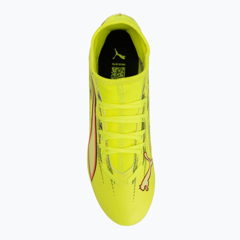 Încălțăminte de fotbal PUMA Ultra 6 Play+ FG/AG yellow alert/puma black/glowing red/lime squeeze 5