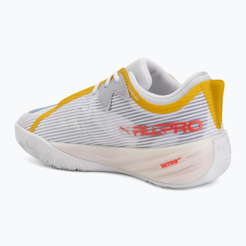 Încălțăminte de baschet PUMA All-Pro NITRO 2 puma white/sunblaze 3