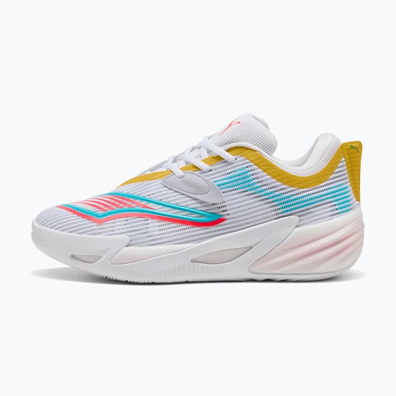 Încălțăminte de baschet PUMA All-Pro NITRO 2 puma white/sunblaze