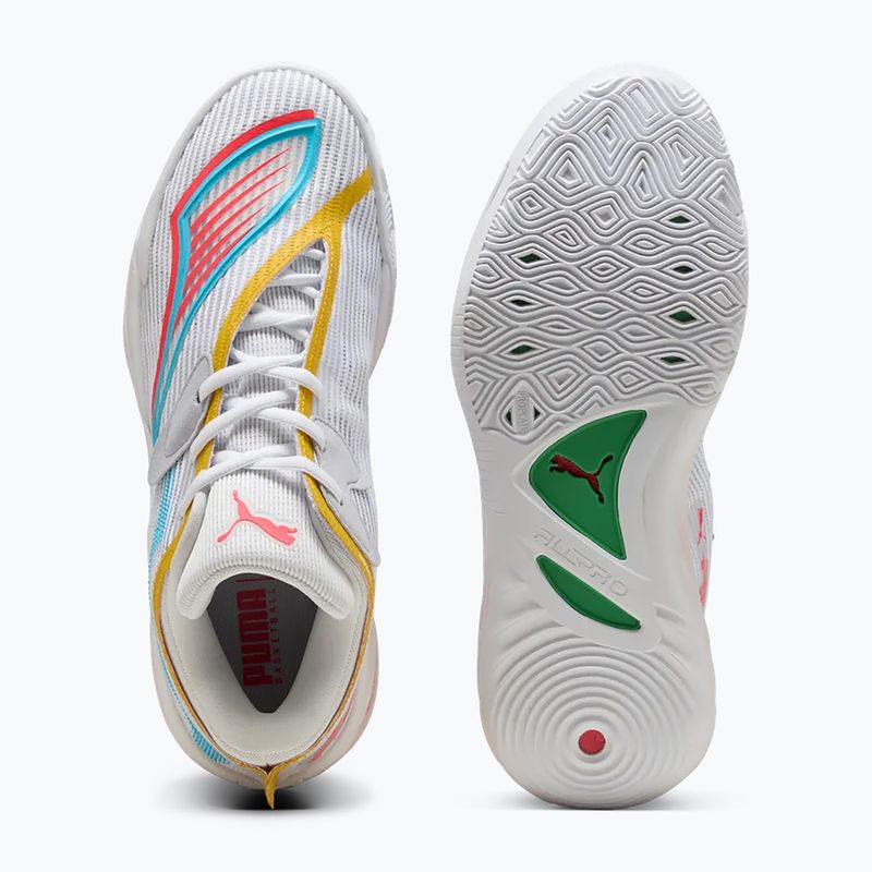 Încălțăminte de baschet PUMA All-Pro NITRO 2 puma white/sunblaze 4