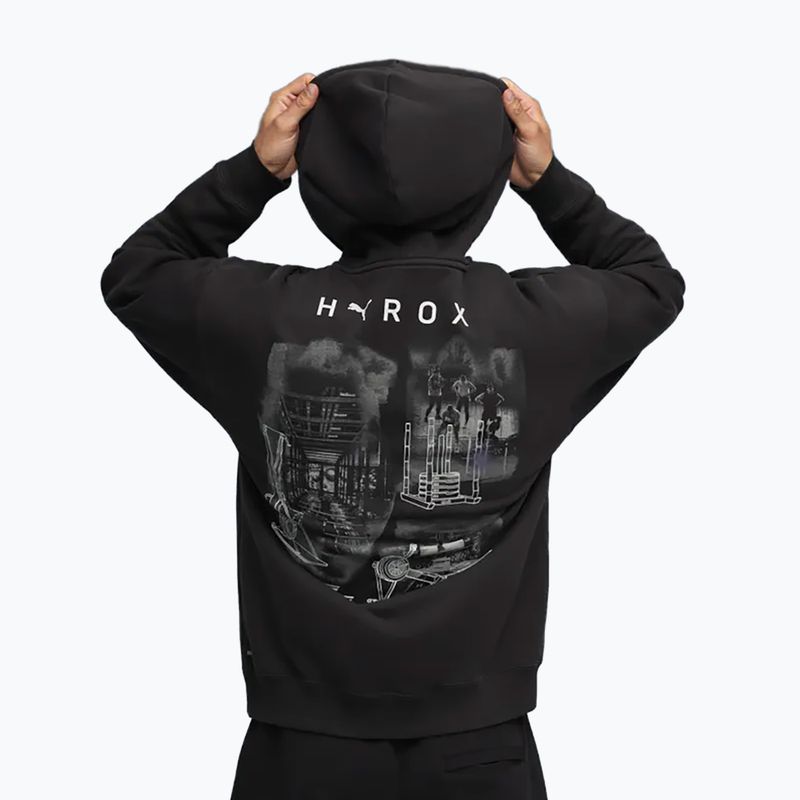 Hanorac de antrenament pentru bărbați PUMA x HYROX Heavyweight Hoodie negru 3