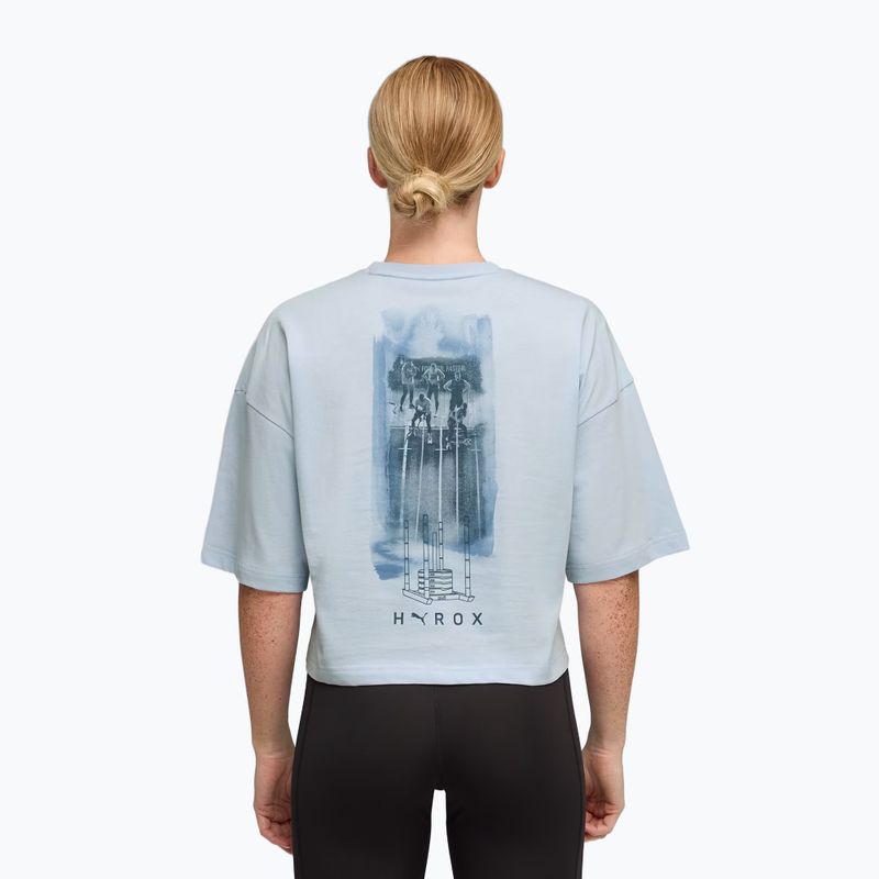 Tricou de antrenament damă PUMA x HYROX Cropped Lifestyle Tee gri 3