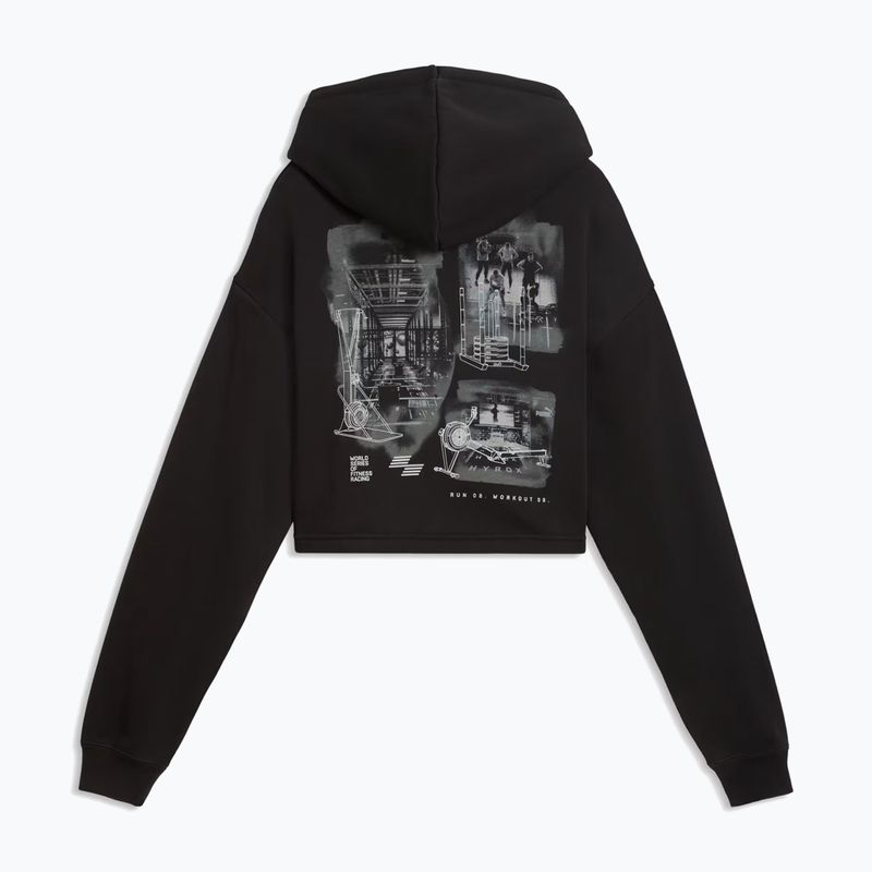 Hanorac de antrenament damă PUMA x HYROX Heavyweight Hoodie negru 2