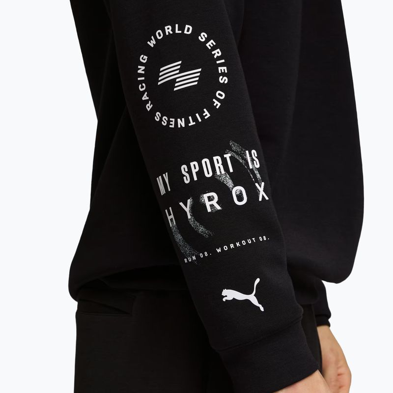 Hanorac de antrenament pentru bărbați PUMA x HYROX Cloudspun Hoodie negru 5